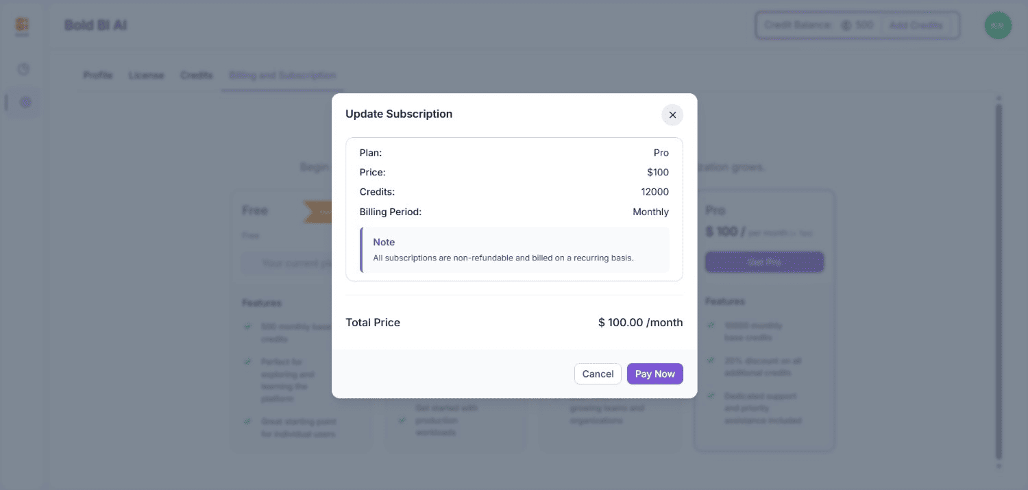 AI Credits - Pay Now