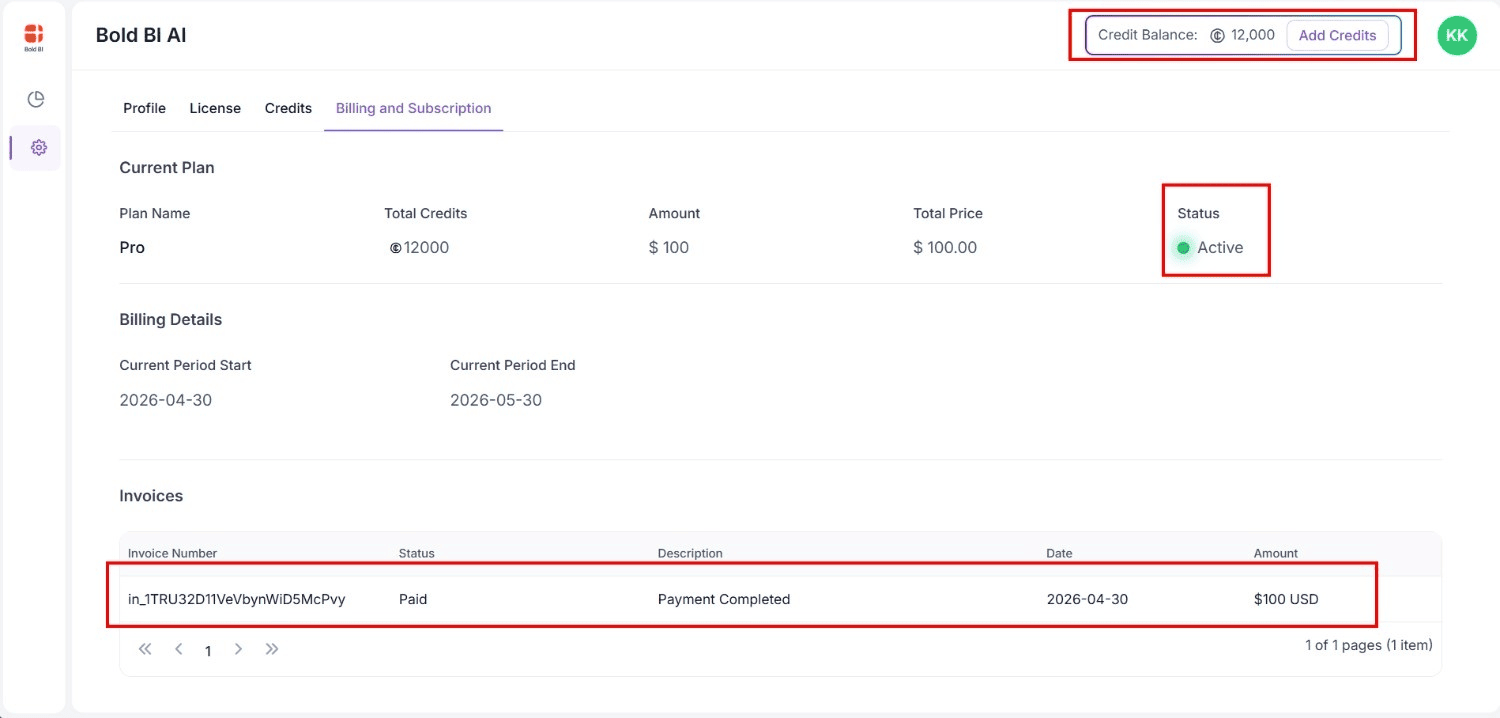 AI Credits - Payment Success