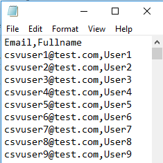 Import from CSV - Add users into CSV file