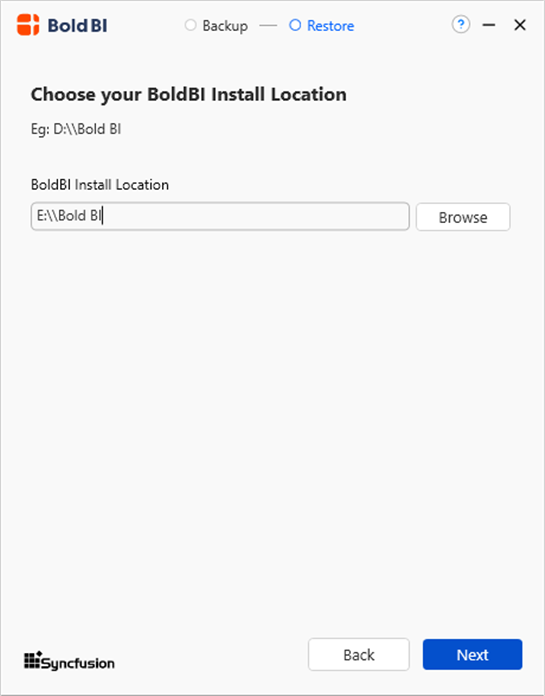 Bold BI Installation location