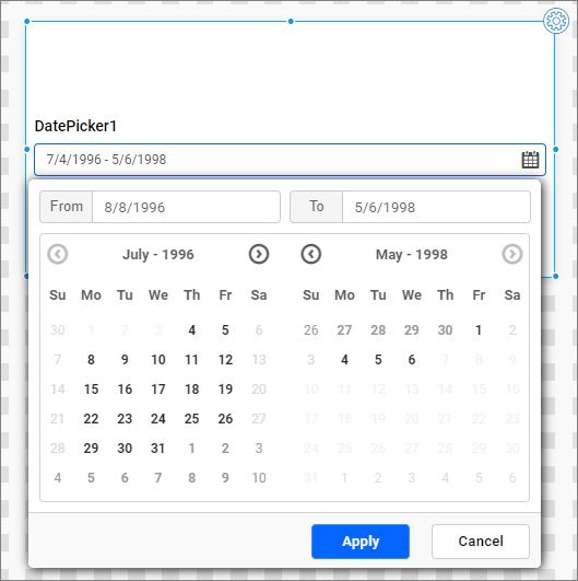 showcasing date picker highlighted date option