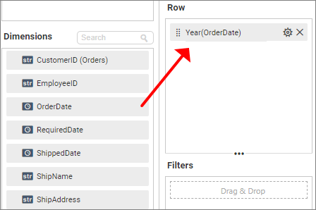 Add data to row