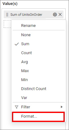 Format option