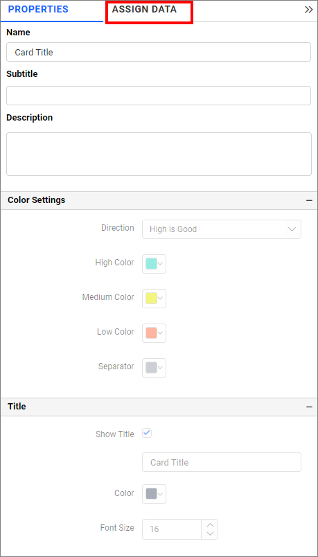 Assign data click