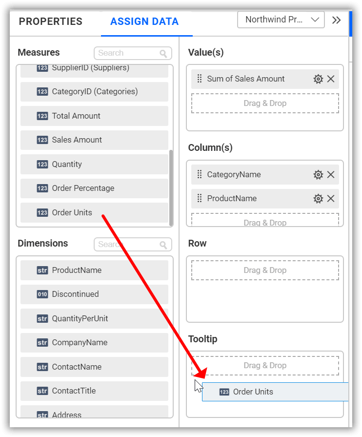 Configure tooltip section