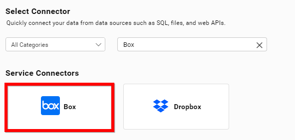 Choose data source from server
