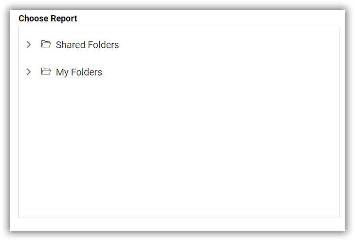 Choose report from the tree view