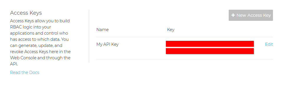 Reveal API Key