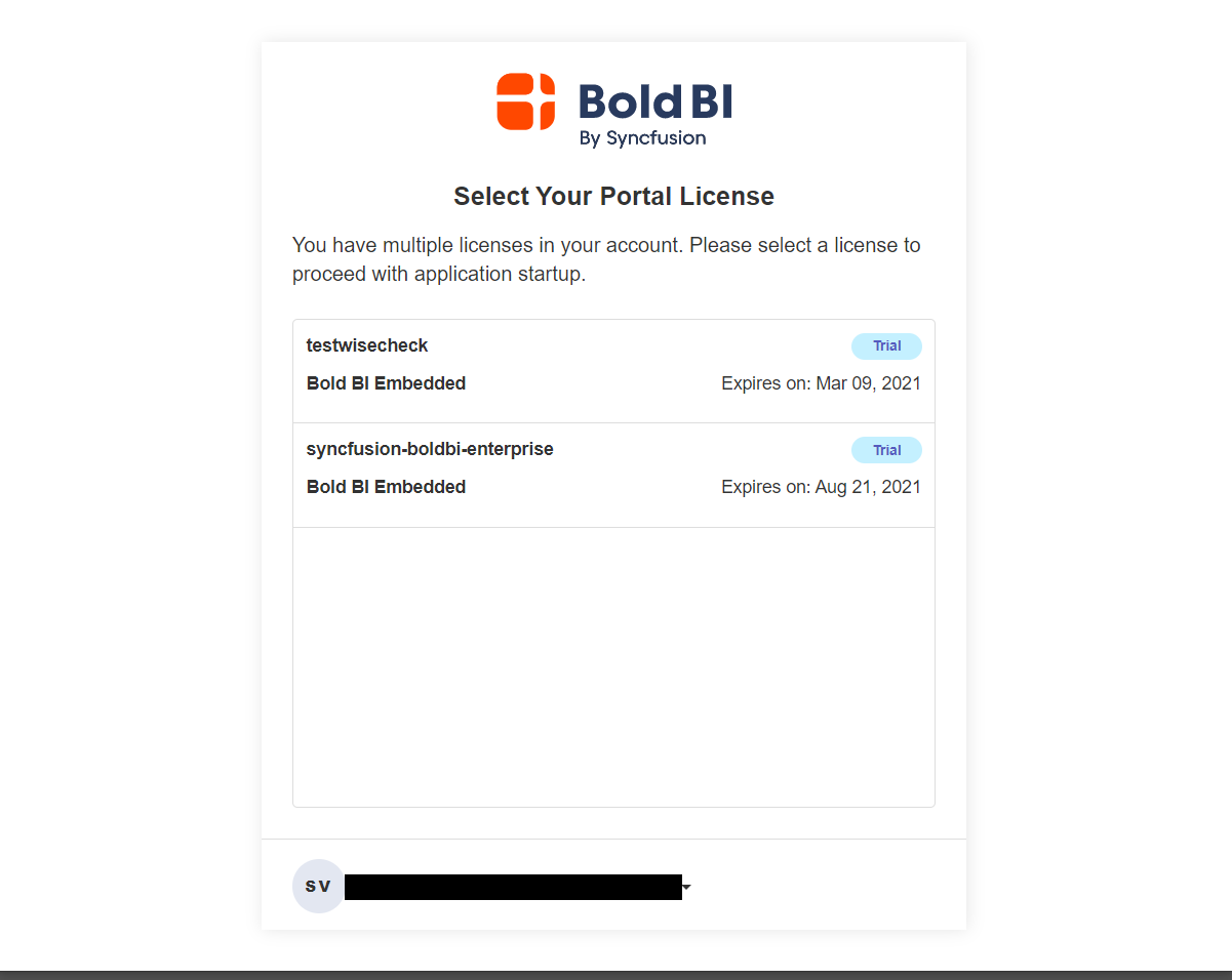 Choose Bold BI License