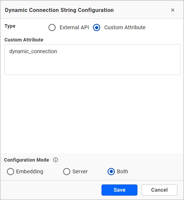 Configure Dynamic Connection String