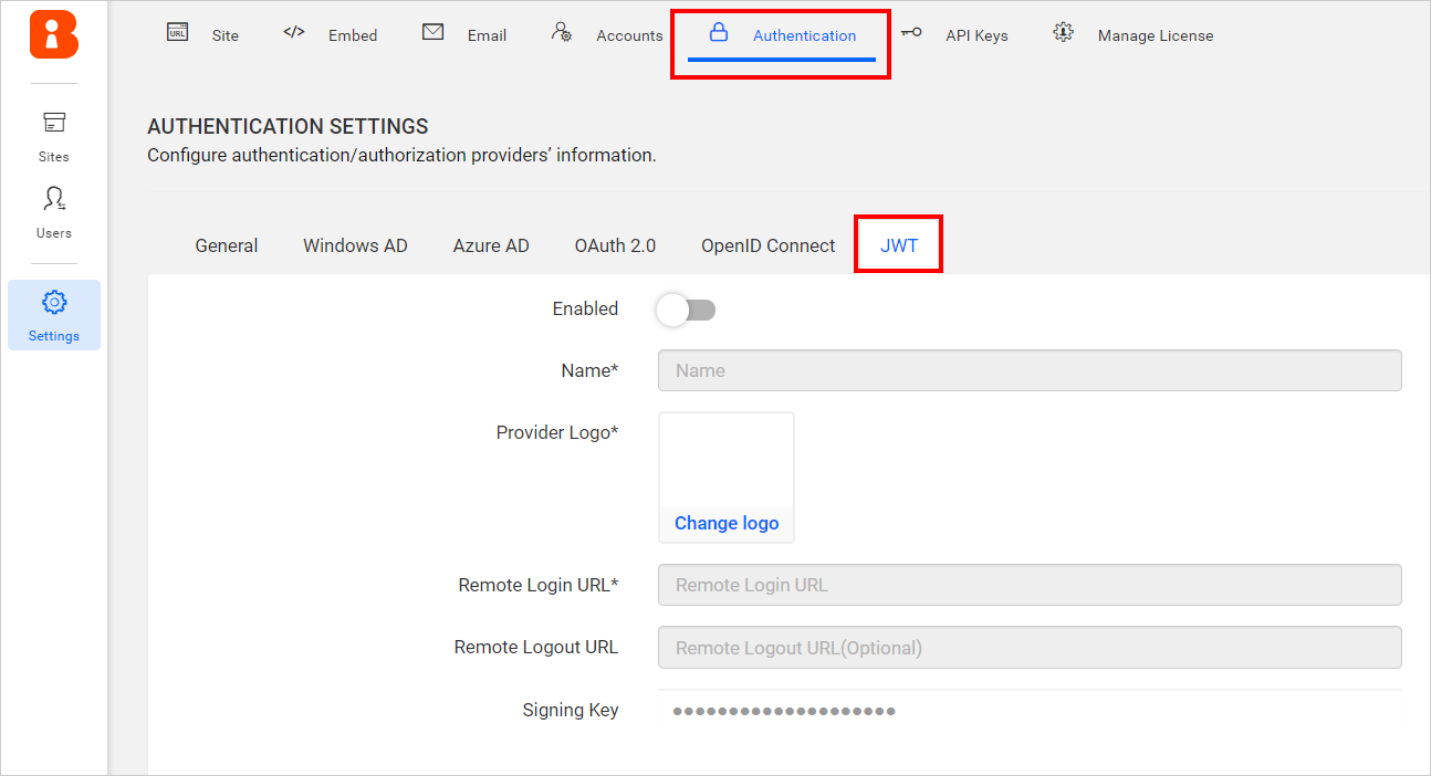 Single Sign-On with Custom JSON Web Token | Bold BI