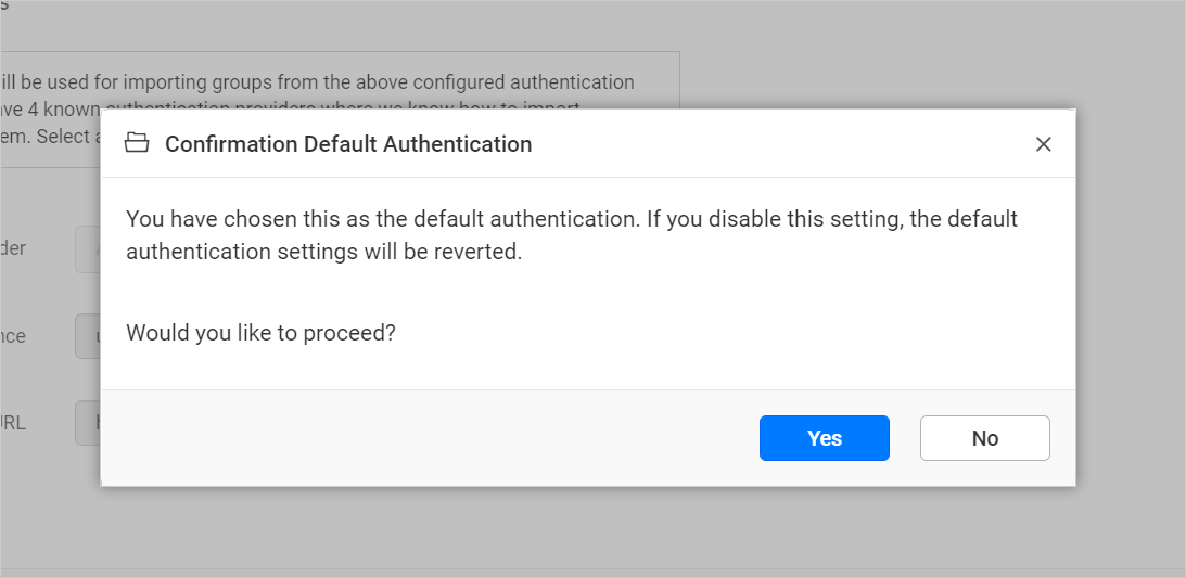Disable Default Authentication