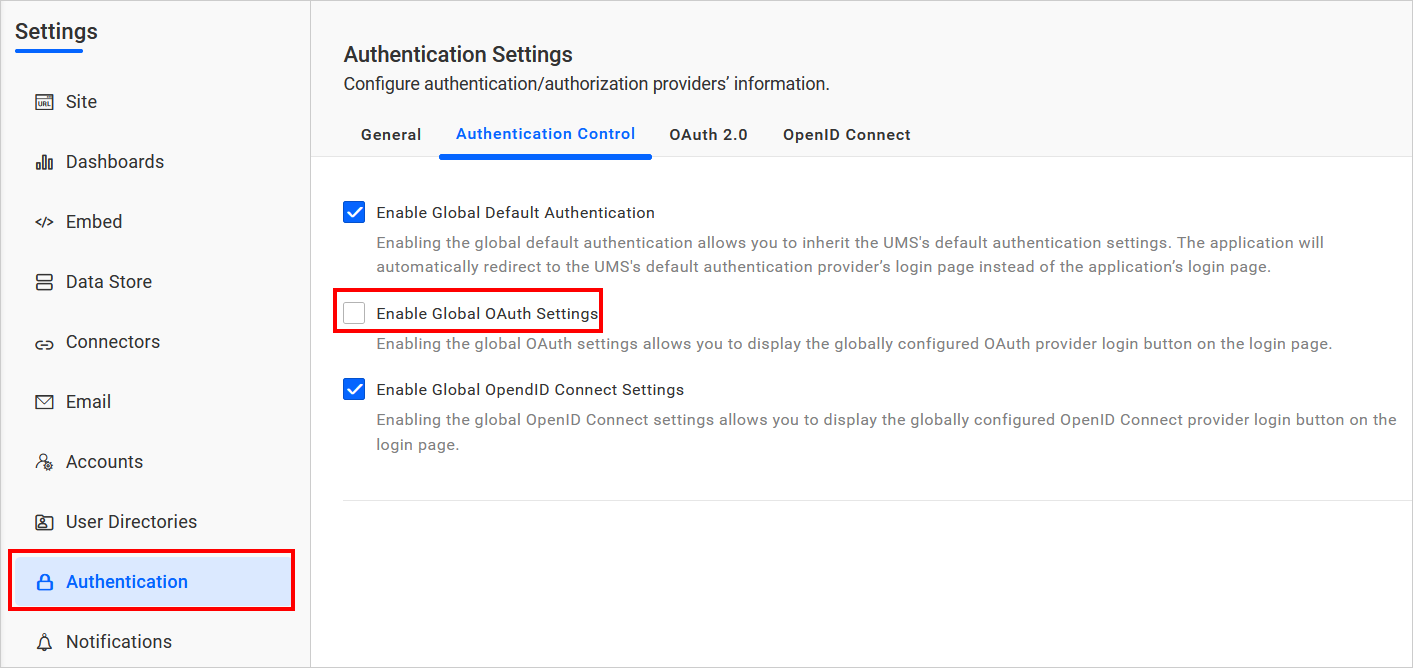 Enable OAuth support