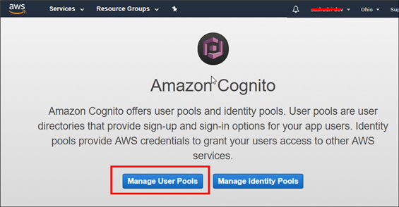 Manage user pool