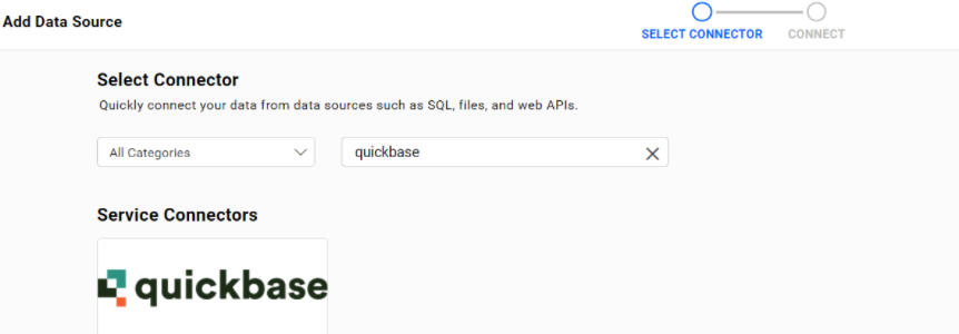 Choose data source from server