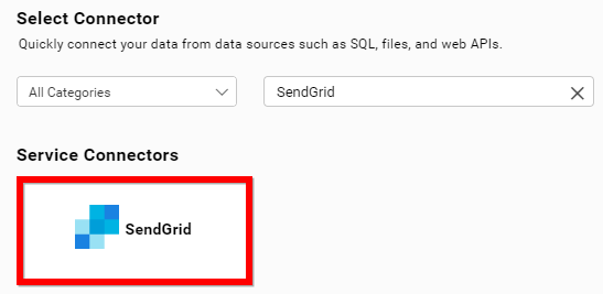 Choose data source from server
