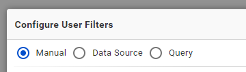 User Filter Modes
