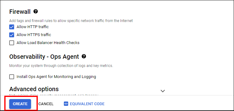 Firewall setting and create