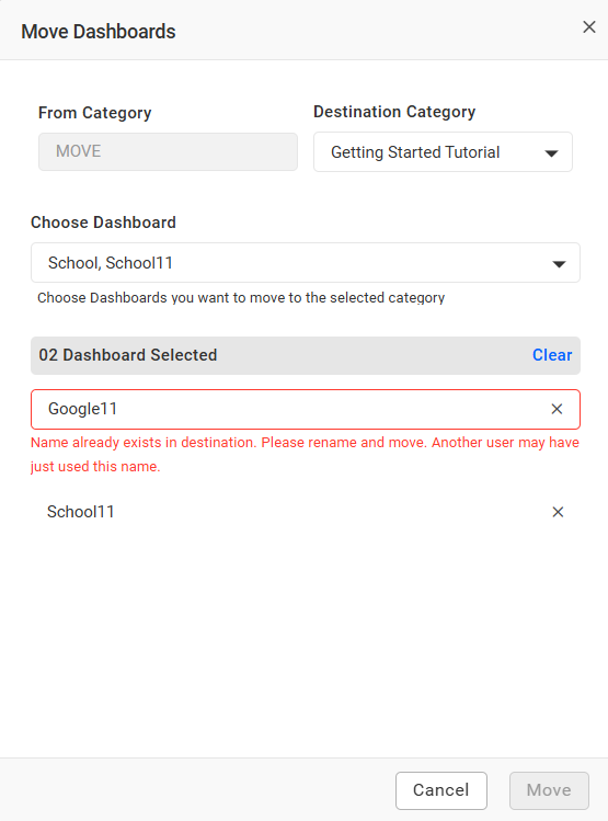 Error For Duplicate Names