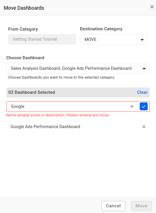 Error For Duplicate Names