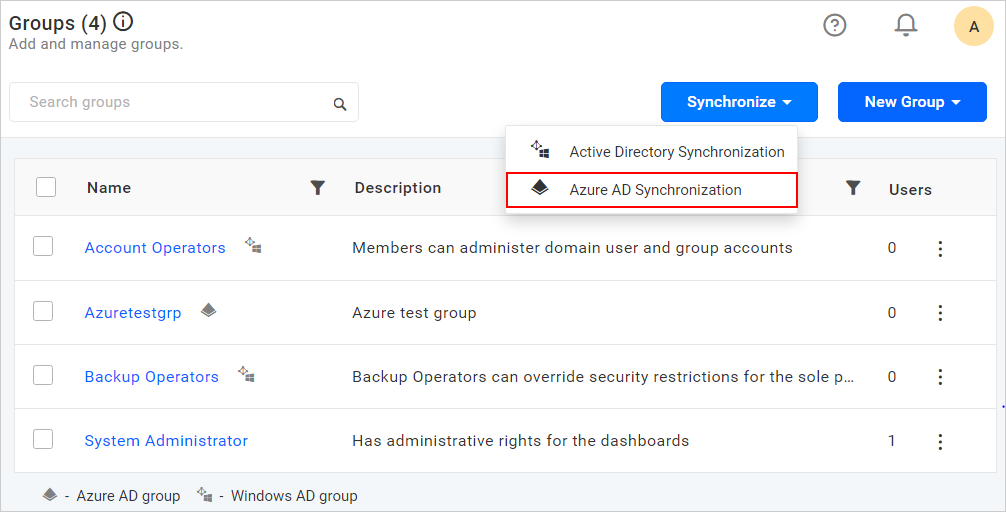 Azure Active Directory Synchronization Link