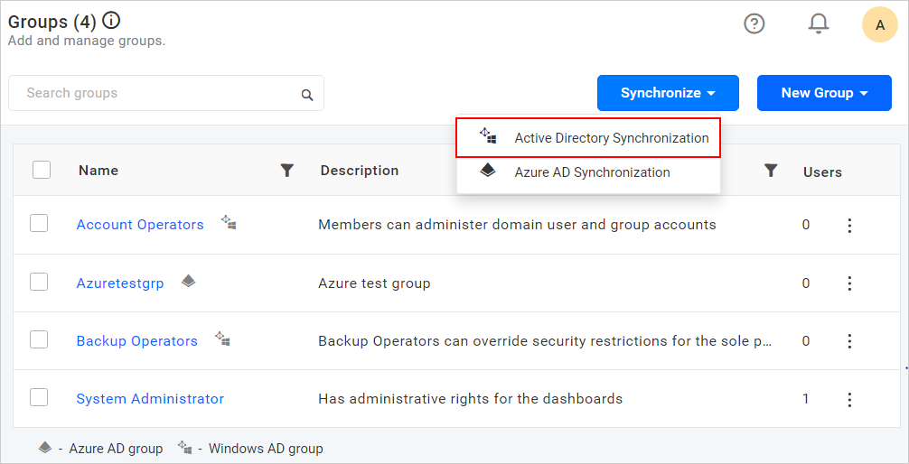 Active Directory Synchronization Link
