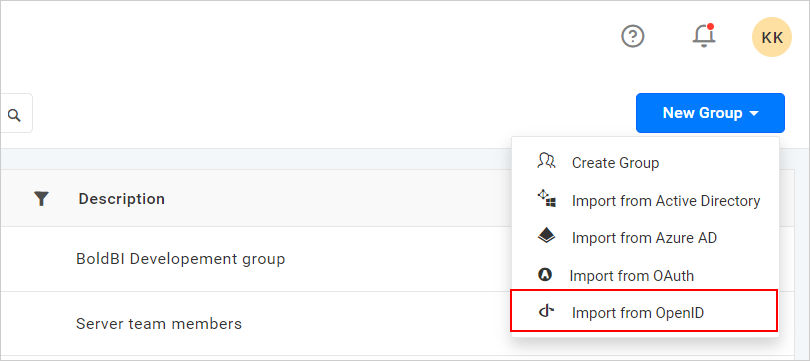 Import OpenId groups