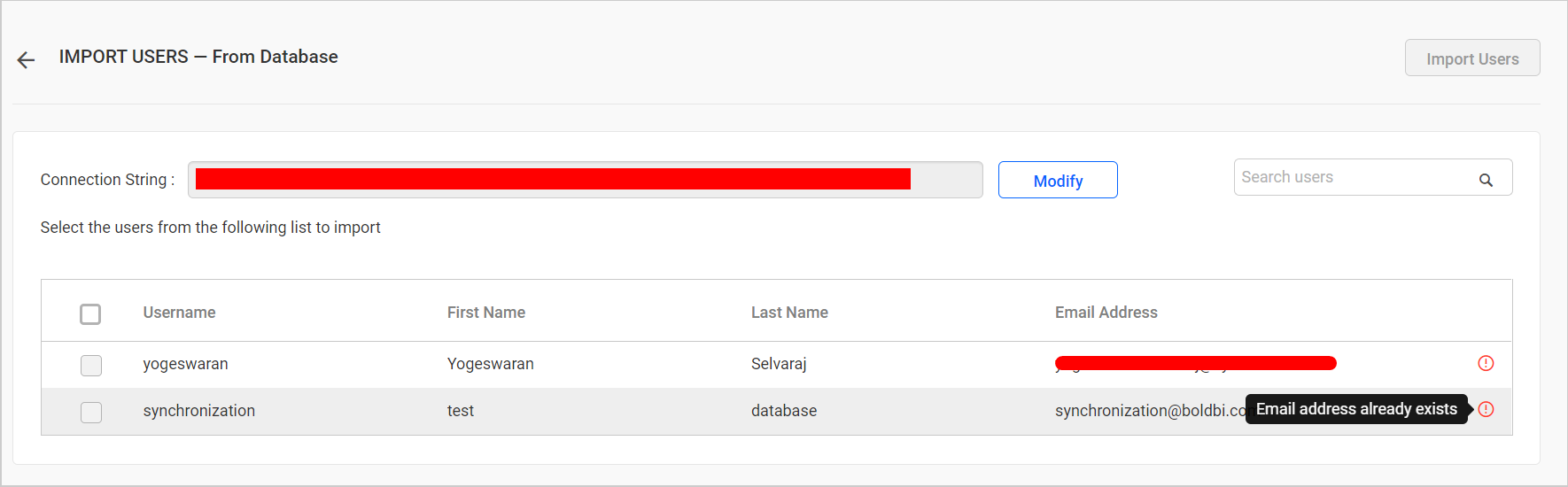 Display Duplicated users