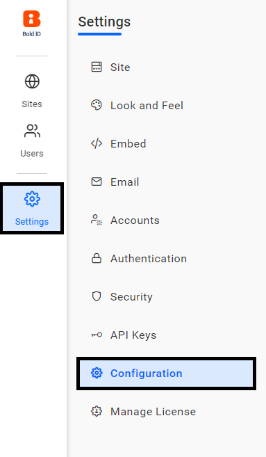 Settings Configuration