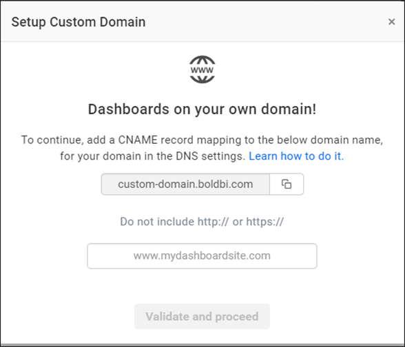 Setting up Custom Vanity Domain in Cloud Bold BI Documentation
