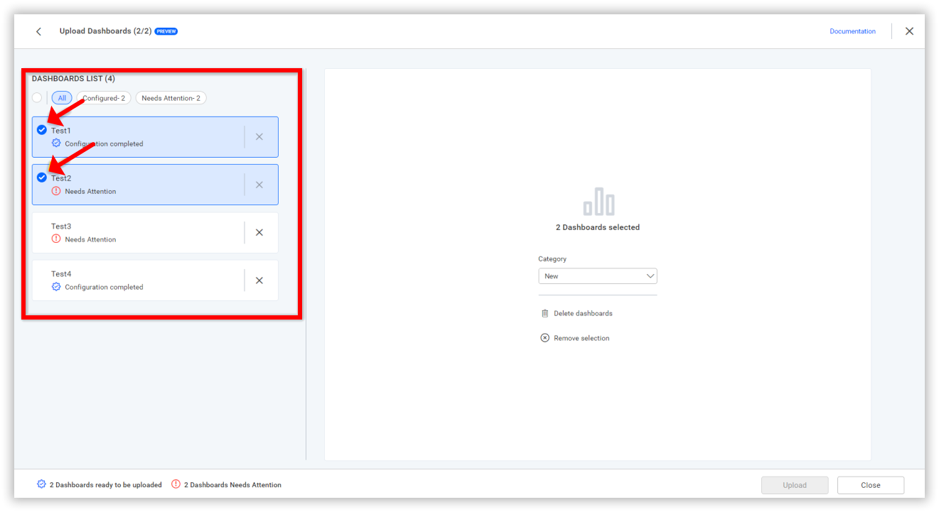 Bulk category multiple select