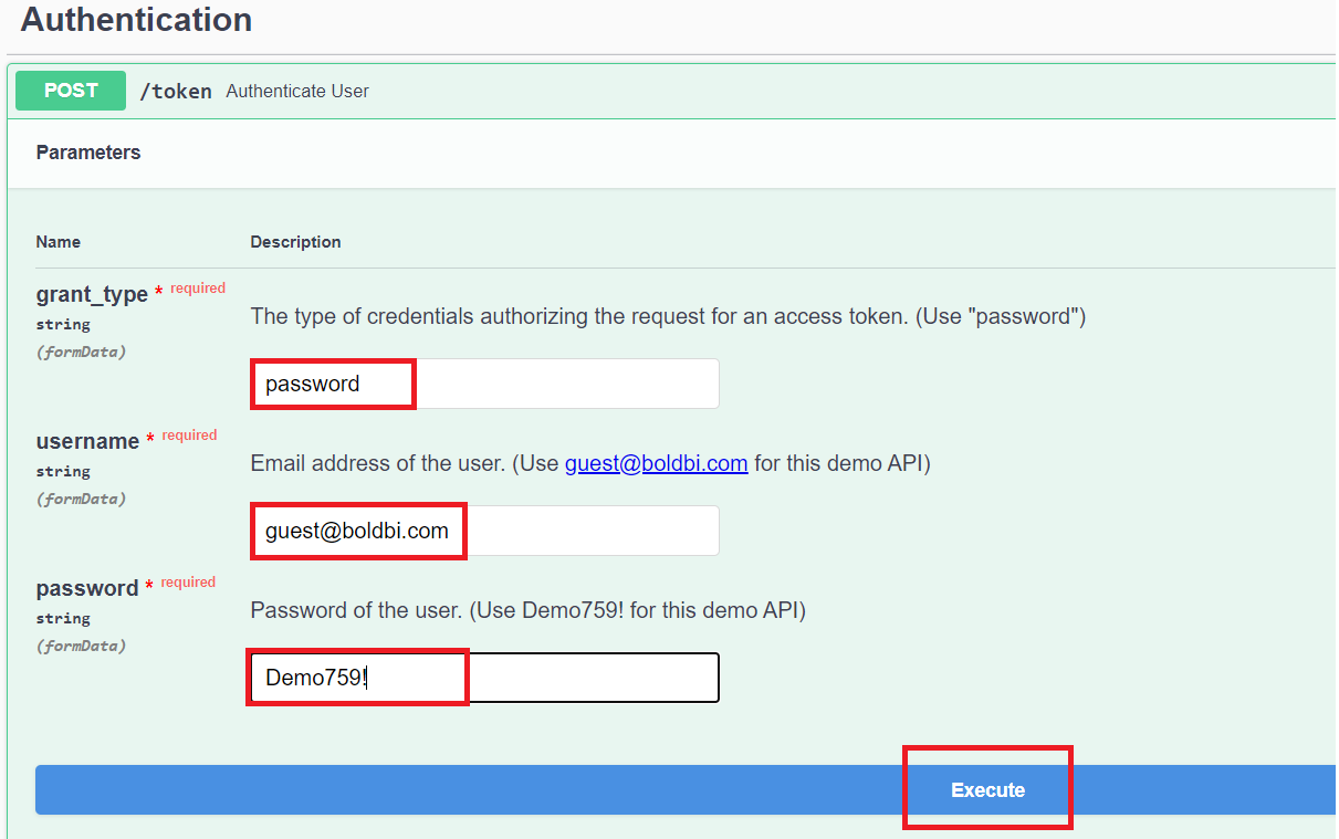 Working with Bold BI REST APIs - Embedded | Bold BI Docs