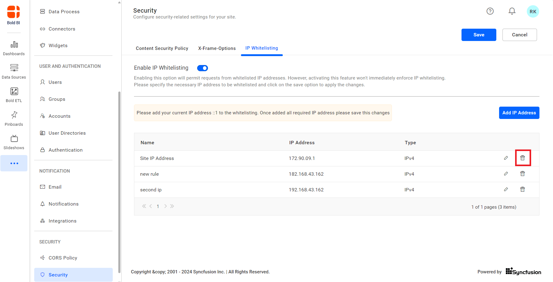 Content Security Policy settings for font