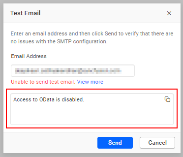 Send Email failed