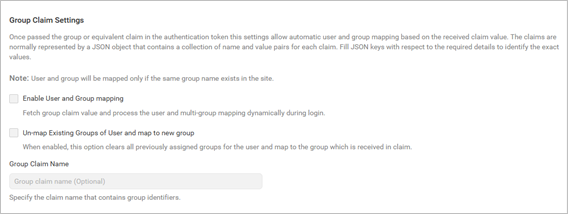 OAuth group claim
