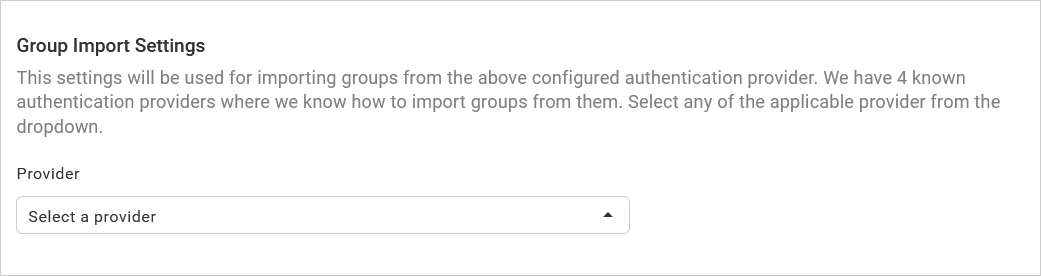 OAuth Group setting