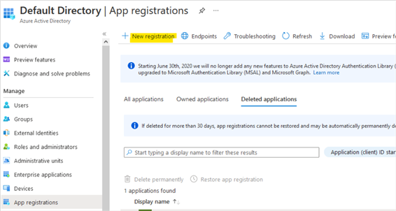 Application page