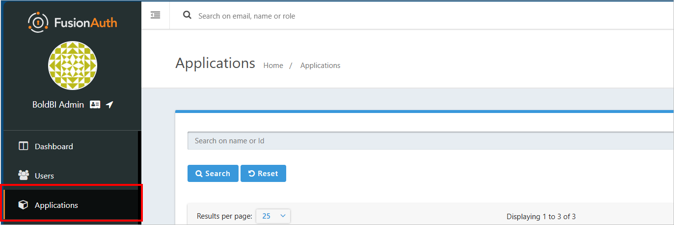 Application page