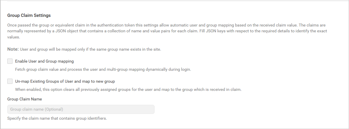 OpenId group claim