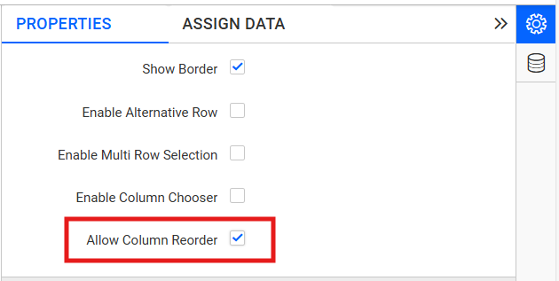 Grid Reorder Default
