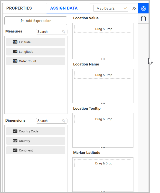 Available fields list