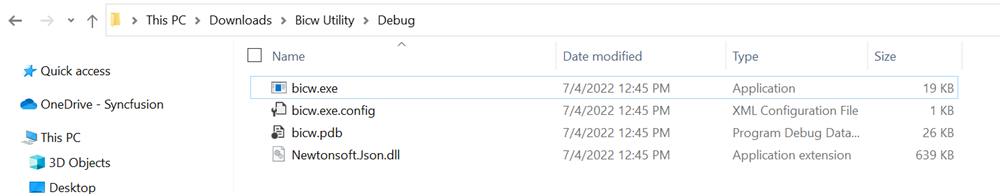 bicw.exe downloaded file location