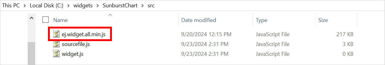 Sunburst min files