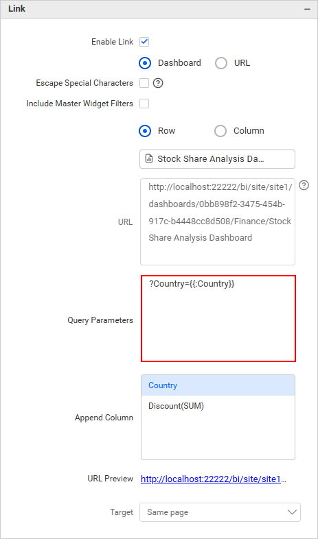 Dashboard Select Main