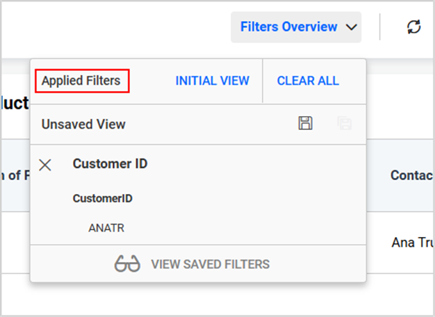 Applied Filters