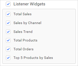 Listener widget