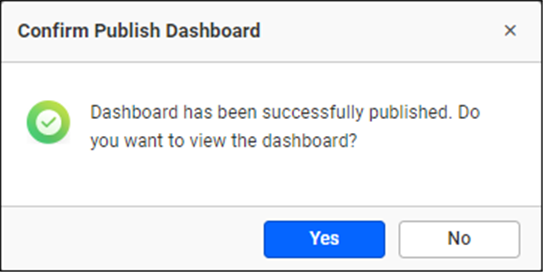 Confirm View dashboard