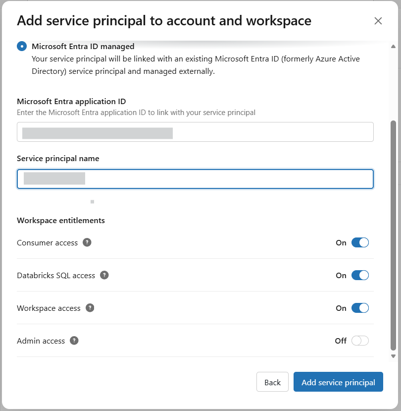 Add Service Principal privilege 