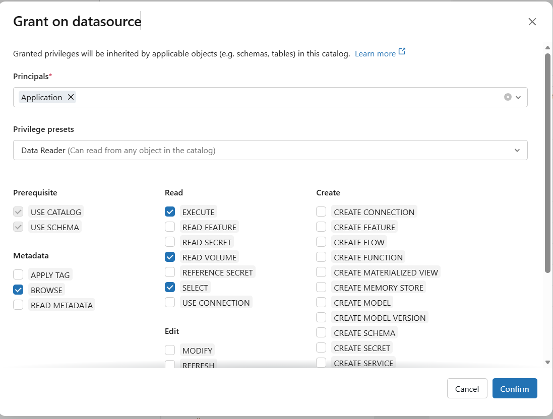  Add Service Principal to Catalog 