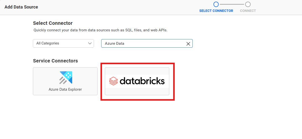 Choose data source from server